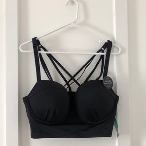 Torrid Swim bikini top black size 1 (18/20)